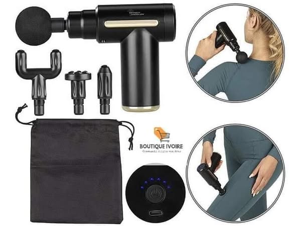 Mini pistolet de massage portable de voyage pour filles, silencieux, électrique et sans fil.