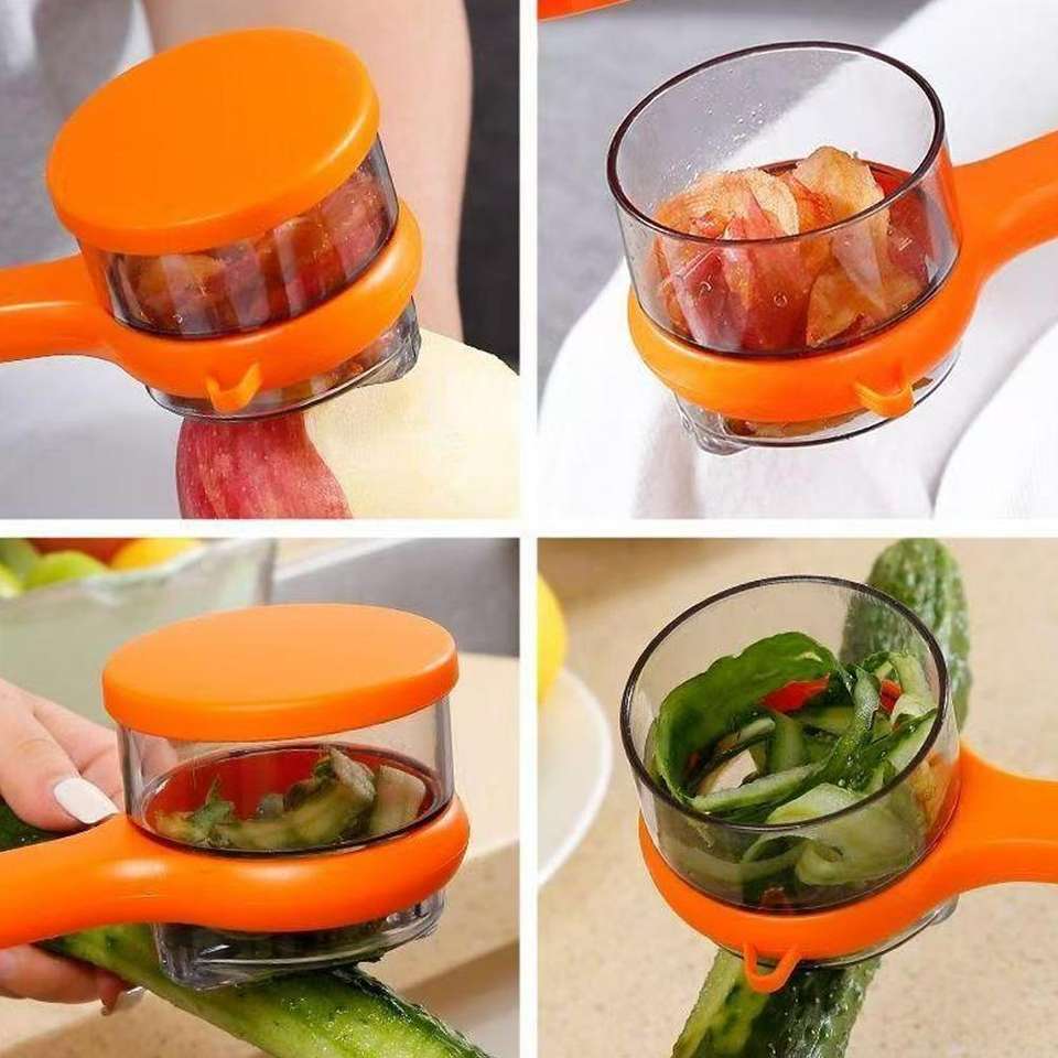 Éplucheur de fruits avec boîte de rangement multifonction