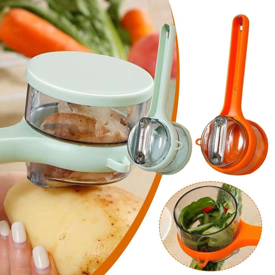 Éplucheur de fruits avec boîte de rangement multifonction