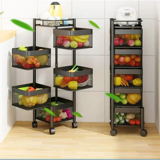 Étagère de Rangement de Cuisine Rotative