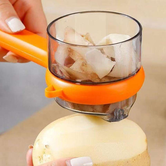 Éplucheur de fruits avec boîte de rangement multifonction