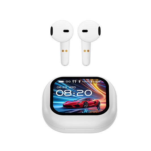 Écouteurs sans fil à écran intelligent E15 T18 ANC + ENC Réduction du bruit Écran tactile Gaming in Ear AI TWS Earphone