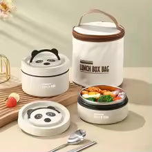 Lunch Box 4 en 1 : Boîte à Lunch Isotherme en Acier Inoxydable