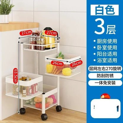 Étagère de Rangement de Cuisine Rotative