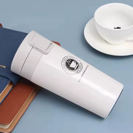 Thermos Tasse à Café en Acier Inoxydable 304 – Double couche, portable, avec couvercle flip "Bounce